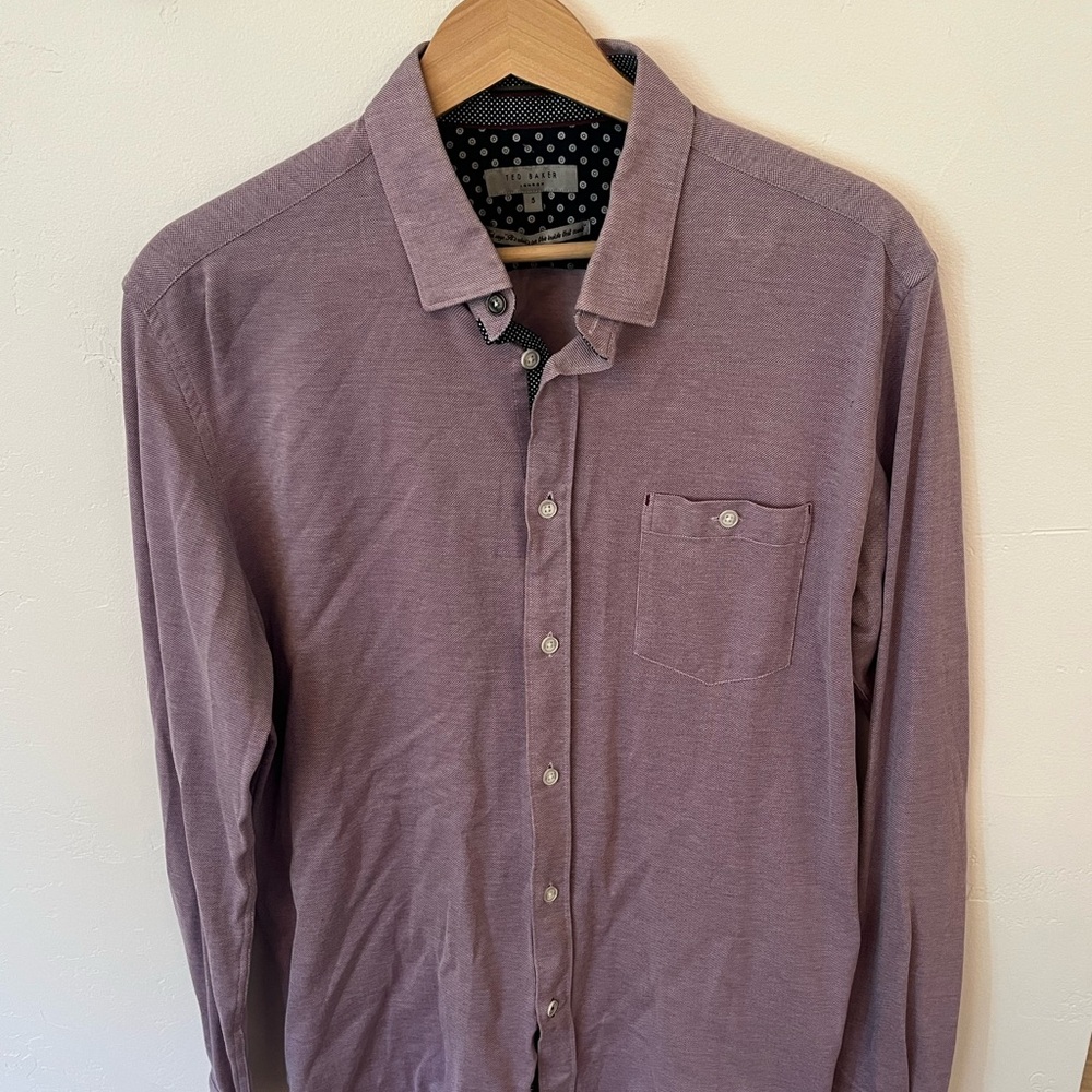 Ted Baker Lavender Casual Button-Down Shirt